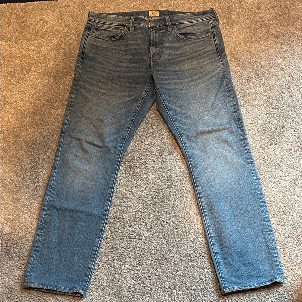 J. Crew Men's Straight Fit Blue Jeans